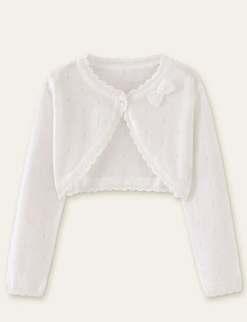 Bow Hollow out Sweater Cardigan - Mini Taylor